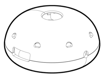 Side view of an early momo8 microphone-array prototype from Ordinary Lab's development history.