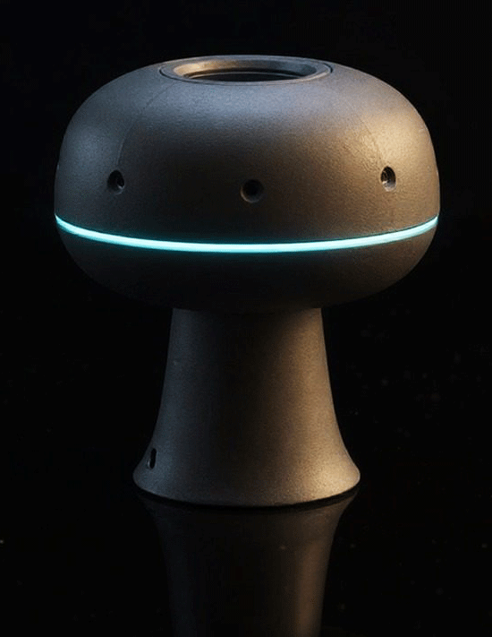 Rendered concept of the SonoCop dome sensor that listens for gunshots, collisions and intrusions outdoors.